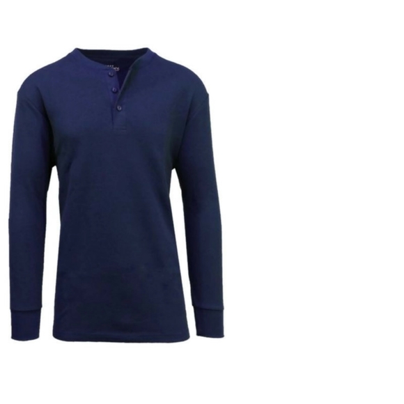 NWT 3pk Mens' LS Waffle Knit Thermal Henley Shirt - Picture 4 of 4